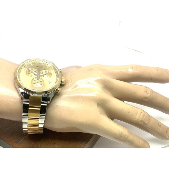 Tissot Men's Watch Chrono XL Swiss Quartz Chronograph Two Tone T1166172202100 - Picture 4 of 14